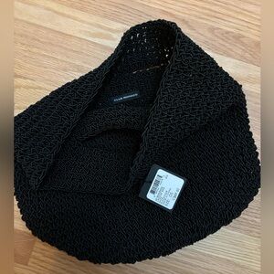 Black crochet clutch bag. Club Monaco. New with tags.